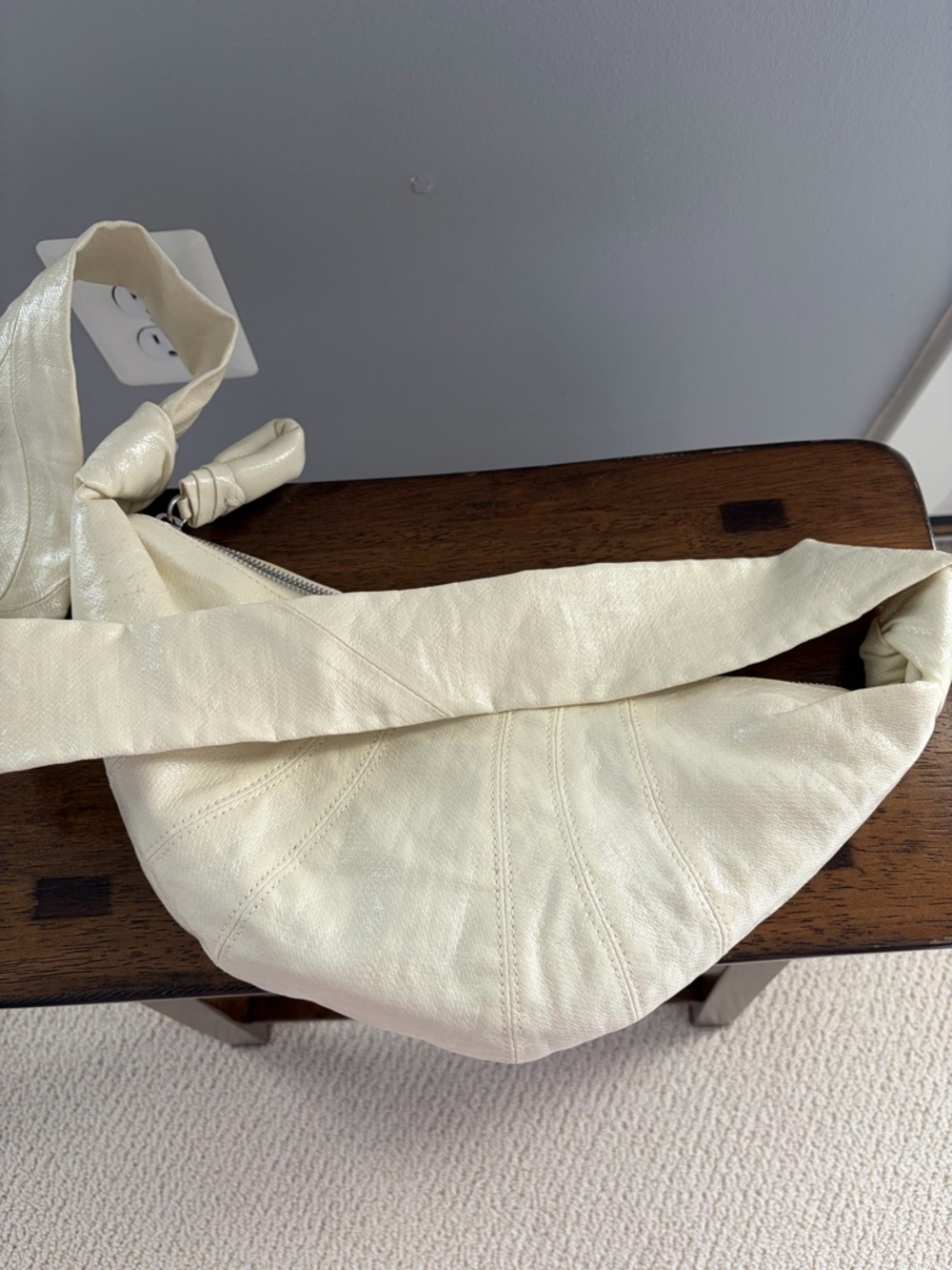 Lemaire Small Croissant Bag in Almond Milk - Picture 2 of 12